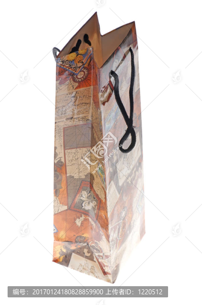 紙袋上白色的特寫