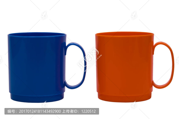 藍(lán)色和橙色的杯子-匯圖網(wǎng) www.fosd68.com 藍(lán)色和橙色的杯子