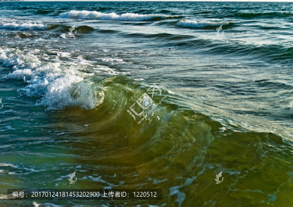 美麗多彩的海浪