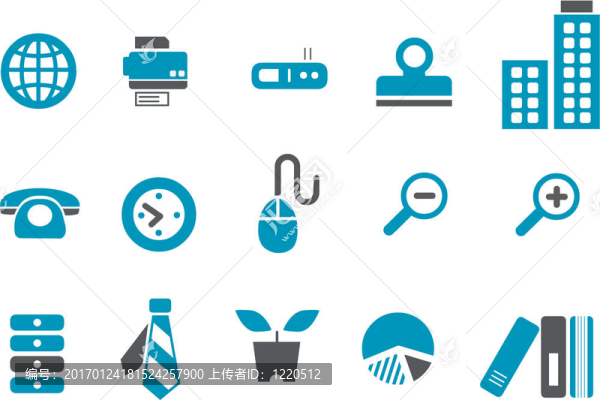 辦公室的圖標集