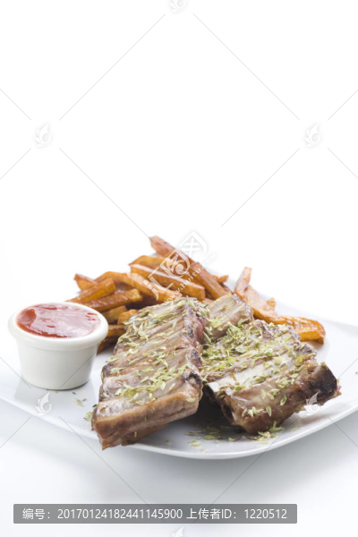 美國(guó)的新鮮排骨燒烤sausace牛至