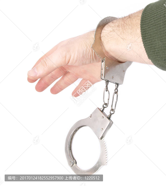 人的手臂上戴著手銬