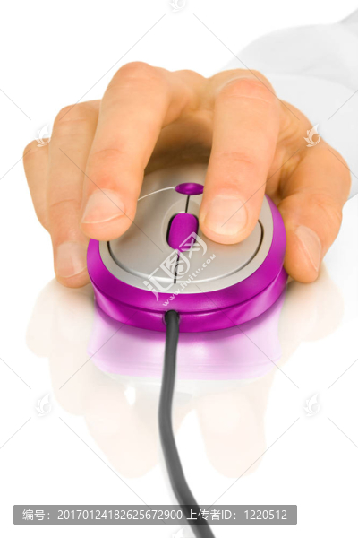 現代電腦鼠標和手