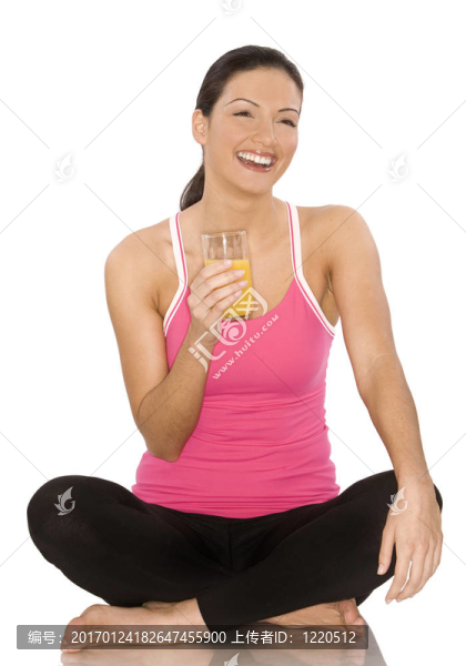 女人和果汁