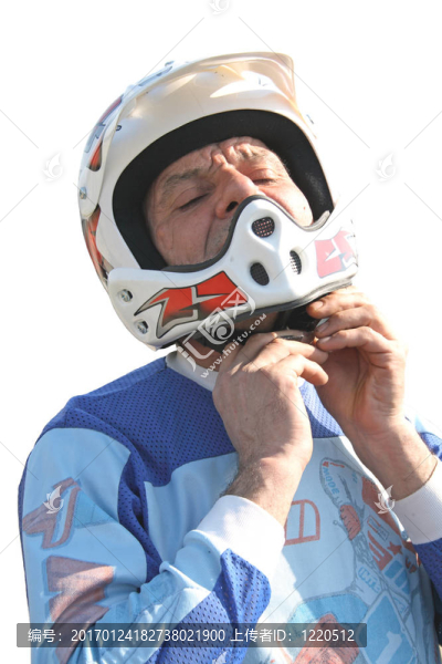 賽車在白色背景的肖像。