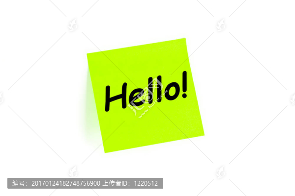 你好問候的一個(gè)音符的概念