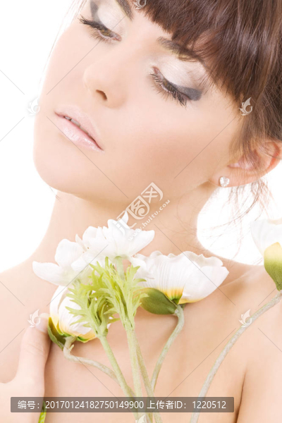女人與花