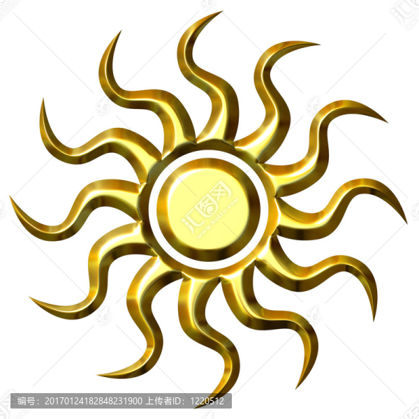 3D,Golden,Sun