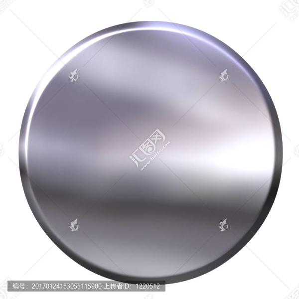 3D,Silver,Button