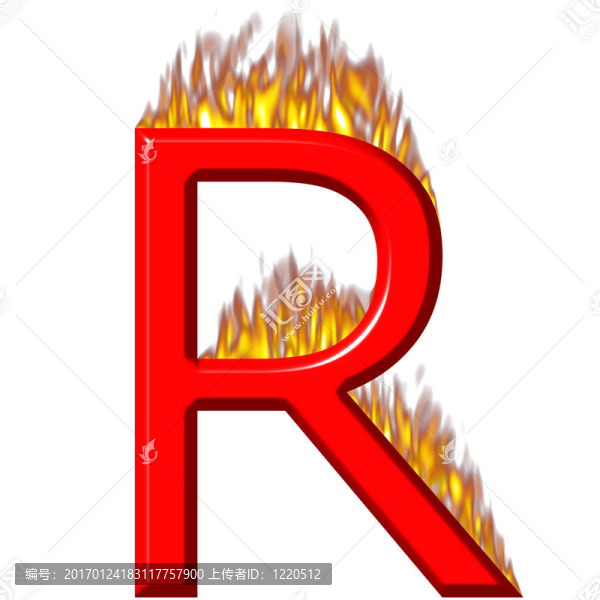 火災(zāi)三維字母R-匯圖網(wǎng) www.fosd68.com 火災(zāi)三維字母R