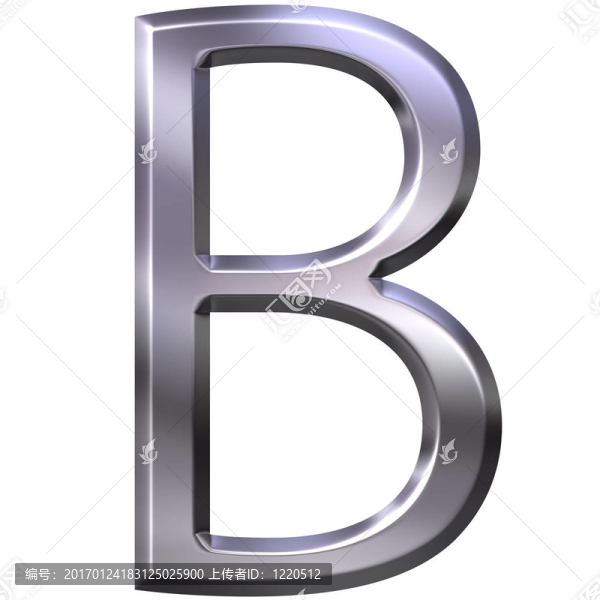 3D銀字母B