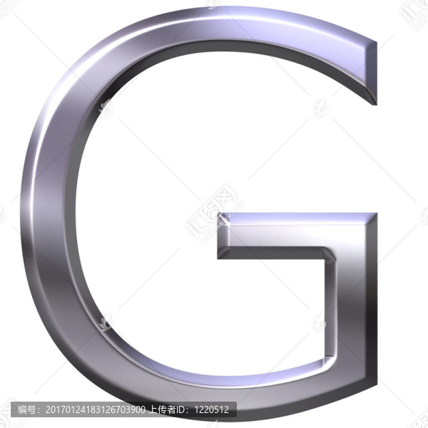 3D銀字母G