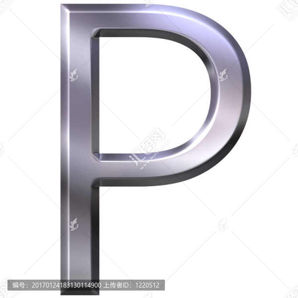 3D銀字母P