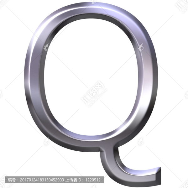 三維銀字母Q