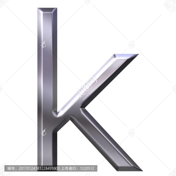 3D銀字母K