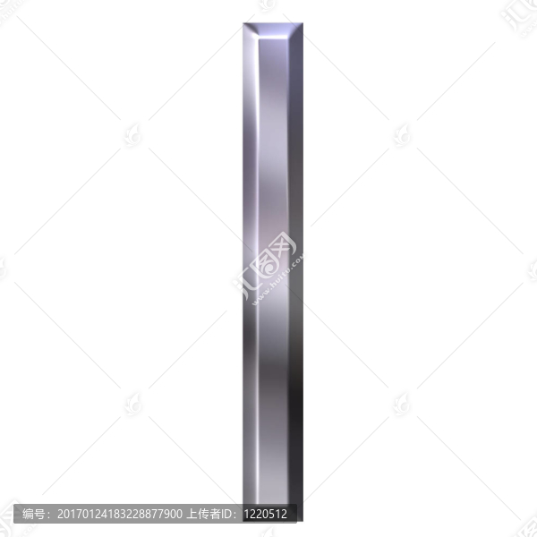 三維銀字母L