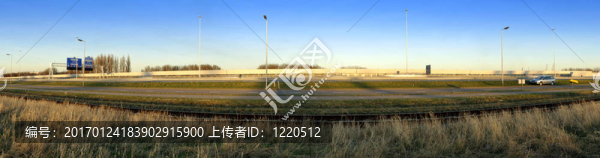 高速公路的全景