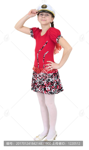 穿著制服的年輕漂亮女孩
