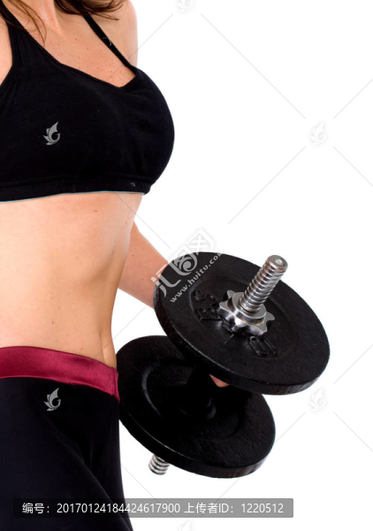 女性健身的軀干