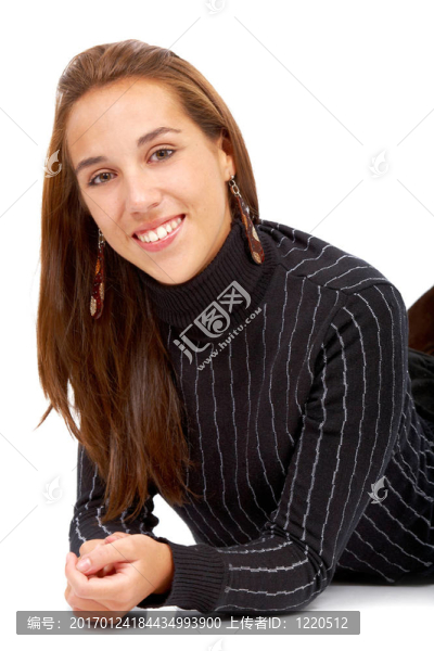 隨便的女人微笑