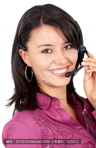 客戶服務的女人
