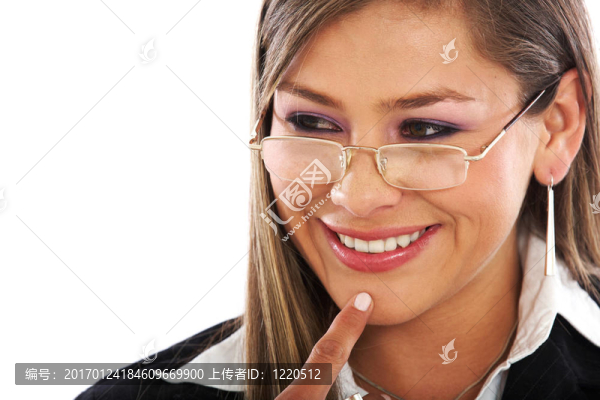商業(yè)女性肖像微笑