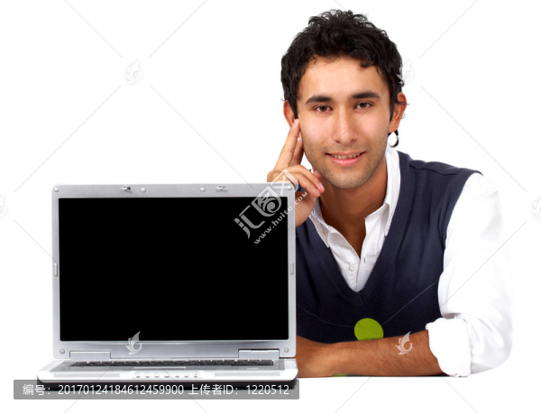 一個(gè)筆記本電腦的休閑男子-匯圖網(wǎng) www.fosd68.com 一個(gè)筆記本電腦的休閑男子