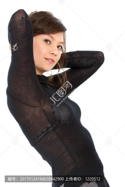 隨便的女人微笑