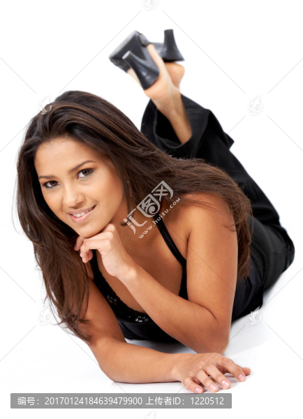 隨便的女人微笑