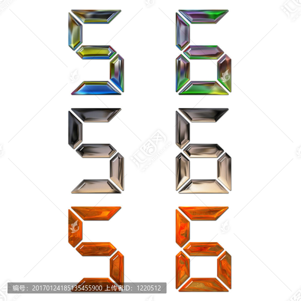 三維金屬數(shù)字集