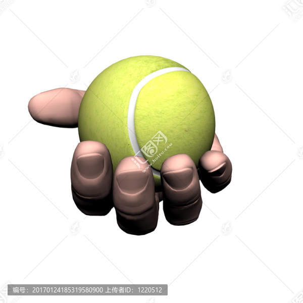 帶網(wǎng)球的手