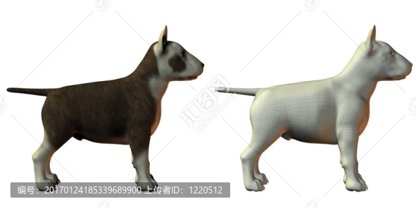 牛人們狗3D模型