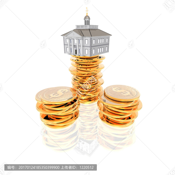黃金硬幣上的房子