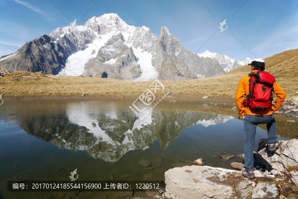 徒步旅行者的湖