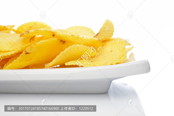 盤子上的土豆片