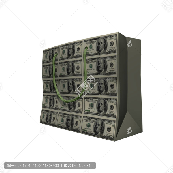 禮品盒金字塔與美元紙幣紋理