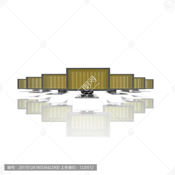 顯示器上的白色的一列孤立的
