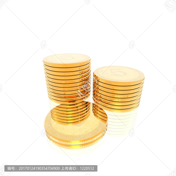 白色的金色的硬幣