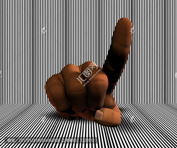 3D手推透明條紋背景按鈕