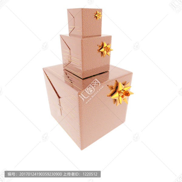圣誕禮物和禮品盒孤立在白色