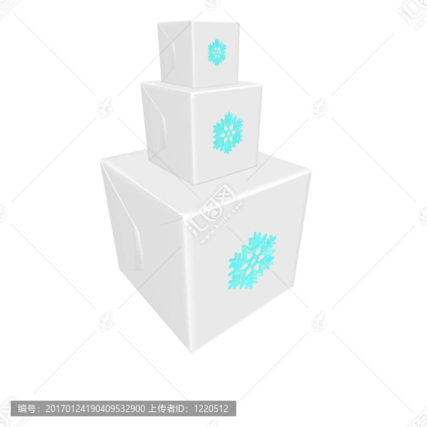 圣誕禮物和禮品盒孤立在白色