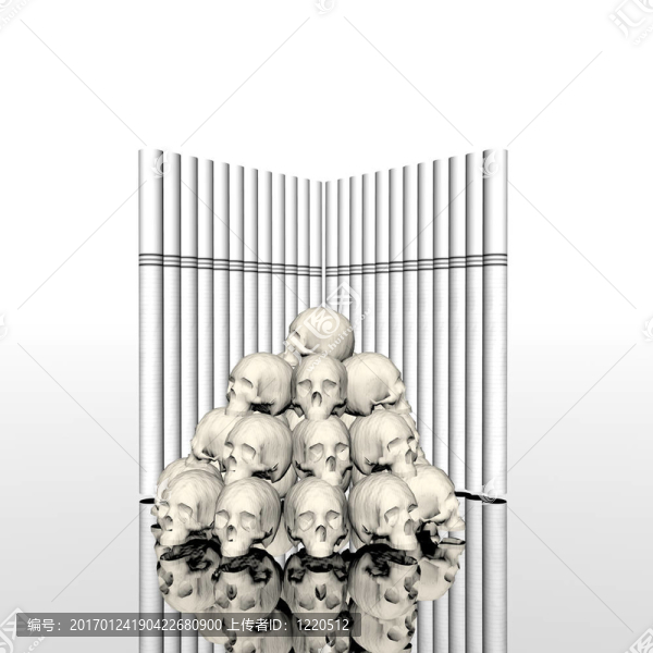 頭骨與香煙