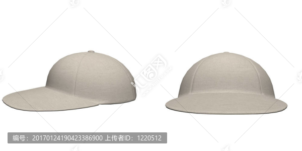 在白色的棒球帽上