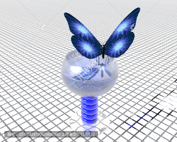 玻璃與清涼蝴蝶多彩創(chuàng)意