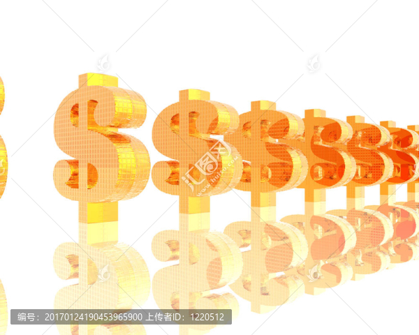 美元貨幣標志孤立在白色