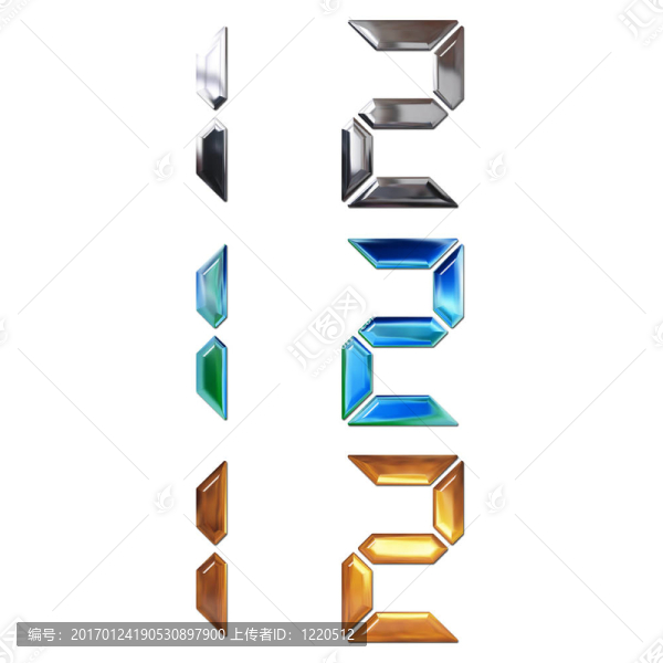 三維金屬數(shù)字集