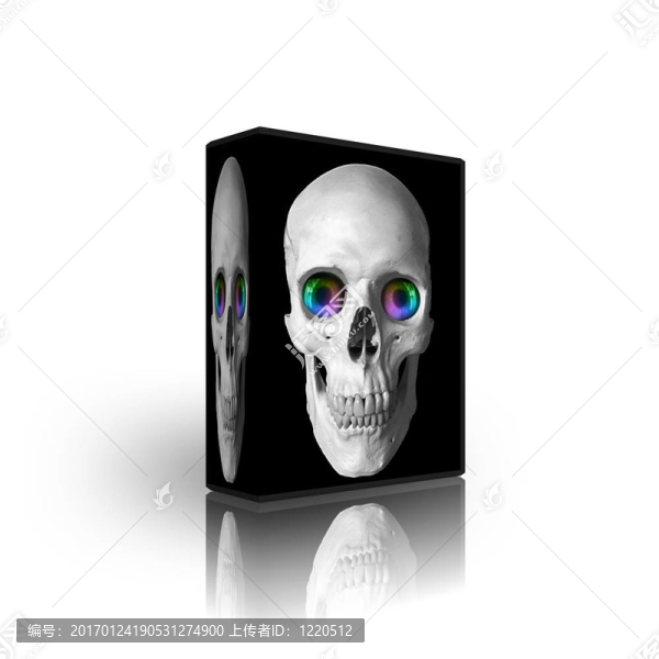 三維骷髏盒模板-匯圖網(wǎng) www.fosd68.com 三維骷髏盒模板