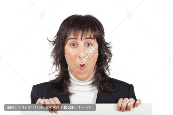驚訝的女商人