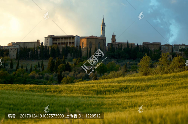 鑒于Pienze；意大利。