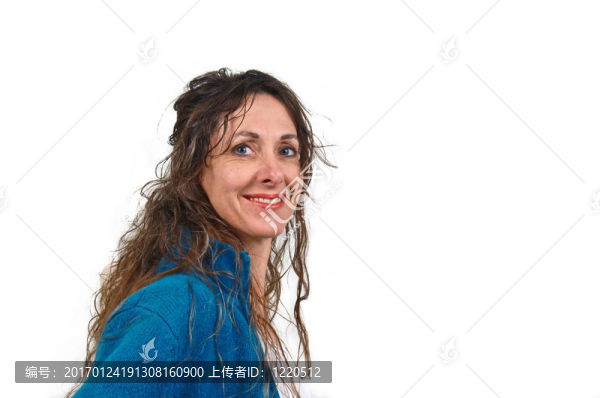 迷人的中年婦女。